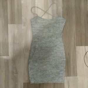 Black and grey mini-dress